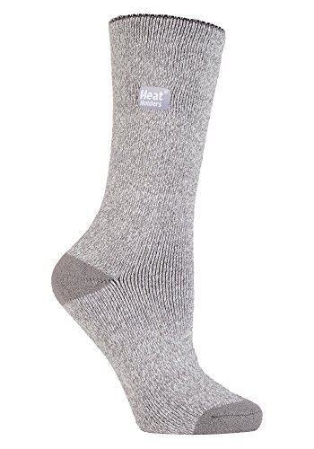 HEAT HOLDERS Lite - Damen Warme Winter Dünn Thermosocken in 4 Farben 37-42 eur (37-42, Silber/Creme) von HEAT HOLDERS