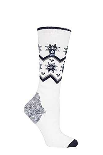 HEAT HOLDERS SOCKSHOP Damen 1.0 TOG Apres Ski Ultra Lite Ski Socken Packung 1 Creme Faire Insel 37-42 von HEAT HOLDERS