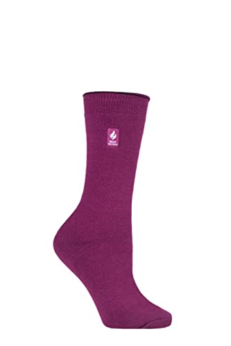 HEAT HOLDERS SOCKSHOP Damen 1.0 TOG Ultra Lite Schmucklos Socken Packung 1 Tiefes Fuchsia 37-42 von HEAT HOLDERS