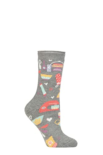 HEAT HOLDERS SOCKSHOP Damen 1.6 TOG Lite Hobby Socken Packung 1 Liebe es zu backen Mid Grau 37-42 HEAT HOLDERS SOCKSHOP Damen 1.6 TOG Lite Hobby Socken Packung 1 Liebe es zu backen Mid Grau 37-42 von HEAT HOLDERS