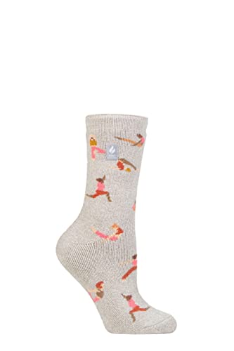 HEAT HOLDERS SOCKSHOP Damen 1.6 TOG Lite Hobby Socken Packung 1 Namaste Hellgrau 37-42 von HEAT HOLDERS