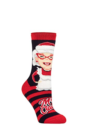 HEAT HOLDERS SOCKSHOP Damen 1.6 TOG Lite Weihnachtssocken Packung 1 Frau Claus 37-42 HEAT HOLDERS SOCKSHOP Damen 1.6 TOG Lite Weihnachtssocken Packung 1 Frau Claus 37-42 von HEAT HOLDERS