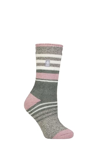 HEAT HOLDERS SOCKSHOP Damen 2.3 TOG Gemustert Thermische Socken Packung 1 Cherith Mittelgrau/Salbeigrün 37-42 HEAT HOLDERS SOCKSHOP Damen 2.3 TOG Gemustert Thermische Socken Packung 1 Cherith Mittelgrau/Salbeigrün 37-42 von HEAT HOLDERS