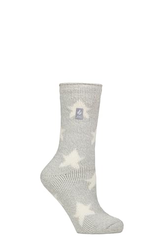 HEAT HOLDERS SOCKSHOP Damen 2.3 TOG Gemustert Thermische Socken Packung 1 Mutiger Stern Silbergrau 37-42 HEAT HOLDERS SOCKSHOP Damen 2.3 TOG Gemustert Thermische Socken Packung 1 Mutiger Stern Silbergrau 37-42 von HEAT HOLDERS