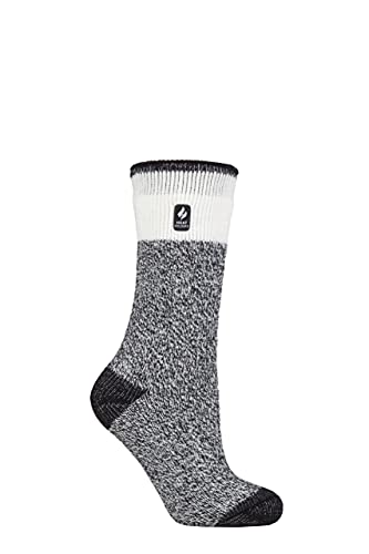 HEAT HOLDERS SOCKSHOP Damen 2.3 TOG Gemustert Thermische Socken Packung 1 Schneeglöckchen Block Twist Schwarz 37-42 HEAT HOLDERS SOCKSHOP Damen 2.3 TOG Gemustert Thermische Socken Packung 1 Schneeglöckchen Block Twist Schwarz 37-42 von HEAT HOLDERS