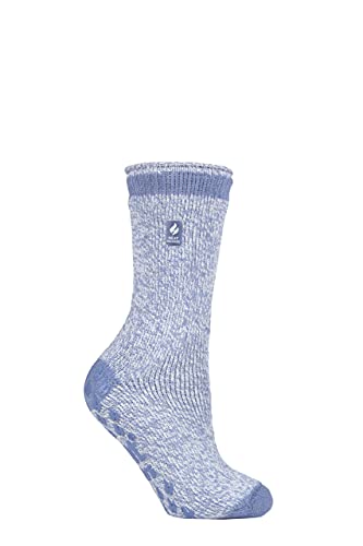 HEAT HOLDERS SOCKSHOP Damen 2.3 TOG Schlicht und gemustert Slipper-Socken Packung 1 37-42, Florence Denim von HEAT HOLDERS