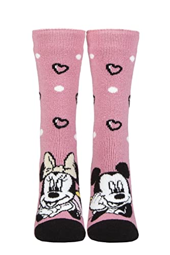 HEAT HOLDERS SOCKSHOP Damen Disney 1.6 TOG Lite Minnie Mouse Thermische Socken Packung 1 Rosa 37-42 von HEAT HOLDERS