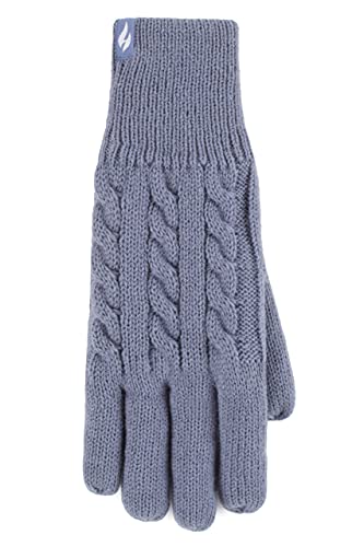 HEAT HOLDERS SOCKSHOP Damen Willow Kabel Handschuhe Packung 1 Düster Blau M-L von HEAT HOLDERS