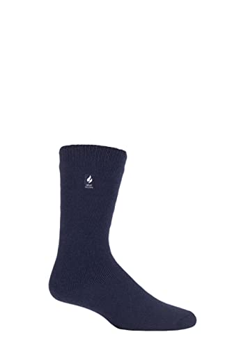 HEAT HOLDERS SOCKSHOP Herren 1.0 TOG Ultra Lite Einfache Socken Packung 1 Marine 39-45 von HEAT HOLDERS