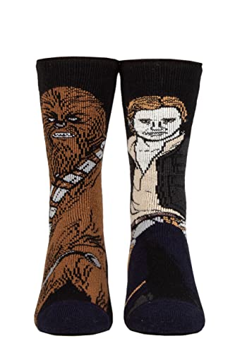 HEAT HOLDERS SOCKSHOP Herren 1.6 TOG Lite Star Wars Chewie und Han Thermische Socken Packung 1 Schwarz 39-45 von HEAT HOLDERS