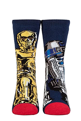 HEAT HOLDERS SOCKSHOP Herren 1.6 TOG Lite Star Wars R2D2 und C3P0 Thermische Socken Packung 1 Marine 39-45 von HEAT HOLDERS