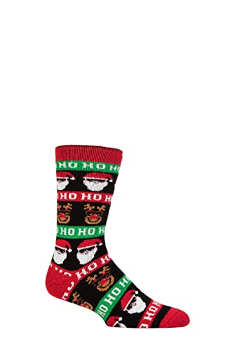 HEAT HOLDERS SOCKSHOP Herren 1.6 TOG Lite Weihnachten Socken Packung 1 Ho Ho Ho 39-45 von HEAT HOLDERS