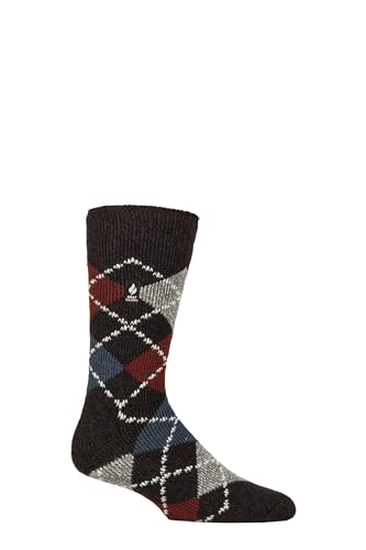 HEAT HOLDERS SOCKSHOP Herren 2.3 TOG Gemustert und schlicht Thermische Socken Packung 1 Argyle 39-45 von HEAT HOLDERS