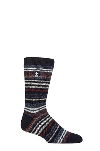 HEAT HOLDERS SOCKSHOP Herren 2.3 TOG Gemustert und schlicht Thermische Socken Packung 1 Astana Marine/Denim 39-45 von HEAT HOLDERS