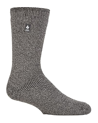 HEAT HOLDERS SOCKSHOP Herren 2.9 TOG Merino Wolle Socken Packung 1 (DE/NL/SE/PL, Numerisch, 39, 45, Regular, Regular, Grauer Twist) von HEAT HOLDERS