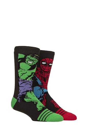 HEAT HOLDERS SOCKSHOP Herren Socken - 1.6 TOG Lite Warm, Thermal, Marvel's The Hulk & Spider-Man Gemustert Socken, Geschenkidee, 1 Paar Größe 39-45 Charcoal 39-45 HEAT HOLDERS SOCKSHOP Herren Socken - 1.6 TOG Lite Warm, Thermal, Marvel's The Hulk & Spider-Man Gemustert Socken, Geschenkidee, 1 Paar Größe 39-45 Charcoal 39-45 von HEAT HOLDERS
