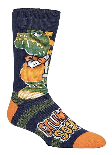 HEAT HOLDERS SOCKSHOP Herren Socken - 1.6 TOG 'Lite' Warm Thermal 'Fun Feet' Neuheit Gemustert Socken Tolle Geschenkidee 1 Paarpackung Größe 39-45 Mürrische Socken von HEAT HOLDERS