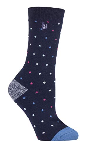 HEAT HOLDERS Ultra Lite - Damen 1.0 Tog Winter Warm Dünn Thermosocken zum Erwärmen (Berry Navy Spots, 37-42 eu) von HEAT HOLDERS