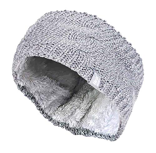 Heat Holders - Damen outdoor gestrickt strick thermo winter stirnband mit innen fleece (One Size, Grau) von HEAT HOLDERS