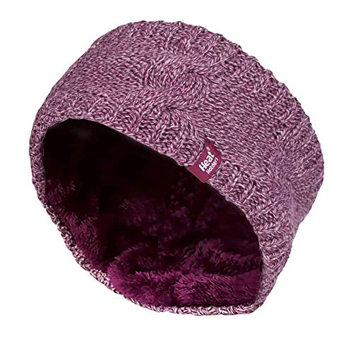 Heat Holders - Damen outdoor gestrickt strick thermo winter stirnband mit innen fleece (One Size, Rosa) von HEAT HOLDERS