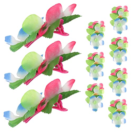 HEATSHAKING 10 Stück Hawaii Blumen Haarspangen Dekorative Haarklammern für Frauen Vielseitig Einsetzbar und Festtagsaccessoire Rutschfest und Anzubringen Geschenkidee von HEATSHAKING
