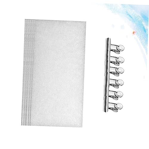 HEATSHAKING 10 Stück Teiliges Fiberglas Nagel Set mit Silbernen Clips für Langlebige Nagelverlängerung DIY Nagelkunst für Frauen und Mädchen im Salon und Zuhause von HEATSHAKING