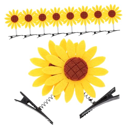 HEATSHAKING 10 Stück Teiliges Sonnenblumen Haarklammern für Mädchen und Frauen Lebensechte Blumenform Bunte Haarspangen für Party Festival und Alltag Vielseitig Einsetzbar Kawaii Styling von HEATSHAKING