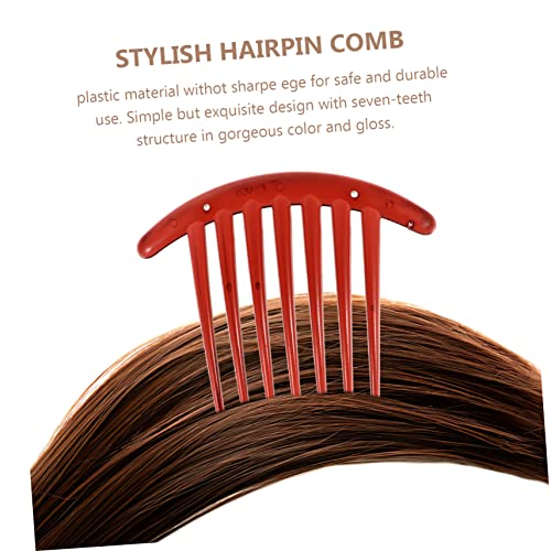 HEATSHAKING 10 Stück Zahn Steckkamm Haarclip Teilig Schwarz Braun Kunststoff Haarkamm Damen Elegant Party Hochzeit Zubehör von HEATSHAKING
