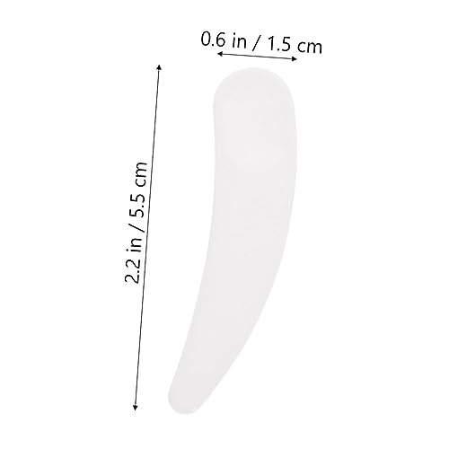 HEATSHAKING 100 Stück Teiliges Kosmetikspatel Gesichtscreme Löffel aus Weiß Integriertes Design Bruchfest für Augencreme Lotionen Hautpflege Flexibel für Verschiedene Flaschengrößen Geeignet von HEATSHAKING