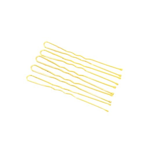HEATSHAKING 100 Stück U Förmige Haarnadeln Damen Haarklammern Goldfarben Sichere und Langlebige Haarnadeln für Styling Geeignet für Frauen und Mädchen Vielseitige Haarschmuck Accessoires von HEATSHAKING
