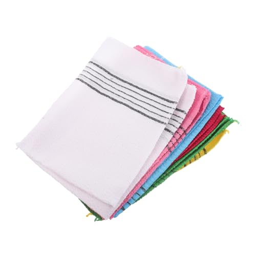 HEATSHAKING 12 Stück Teiliges Koreanisches Sauna-badetuch Grob Strukturiert Intensives Peeling Langlebig Flach Offen Leicht Tragbar Reinigung Massage Duschtuch für Körper für Spa Fitnessstudio von HEATSHAKING