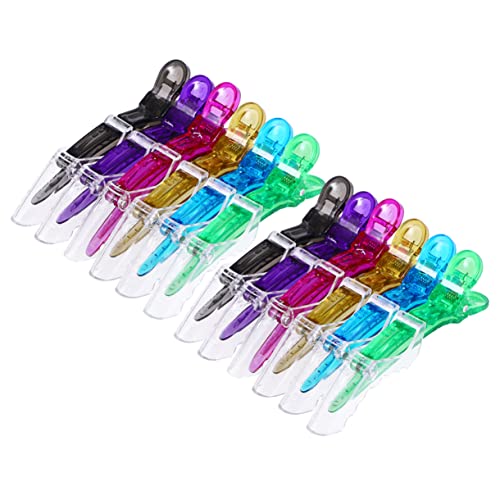 HEATSHAKING 12 Stück Transparente Haarklammern Rutschfeste Alligator Haarspangen für Dickes Haar DIY Haarclips für und Mädchen Einfach zu Reinigen und Vielseitig Einsetzbar Zufällige Farbe von HEATSHAKING