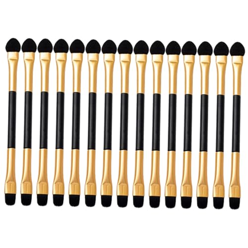 HEATSHAKING 15 Stück Teiliges Doppelseitiges Lidschatten applikator Tragbar Vielseitig für Augen Lippen Nasen make up Weiche Kratzfreie Spitzen für Präzises Auftragen und Unterwegs von HEATSHAKING