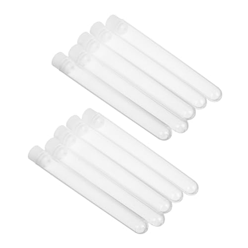 HEATSHAKING 15stücke Durchsichtige Kunststoffreagenzgläser Wimpernbürstenröhrchen Einwegprobenbehälter Leere Röhrchen Organizer Für Reisen Augenbrauenpinsel Mascara-container von HEATSHAKING