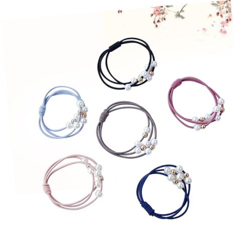 HEATSHAKING 18 Stück Teiliges Perlen Haargummi Elastische Geknotete Haarbänder in Farben Stilvolle Ponytail Holder Modisches Haarschmuck Zubehör für Frauen Mädchen und Alltag von HEATSHAKING