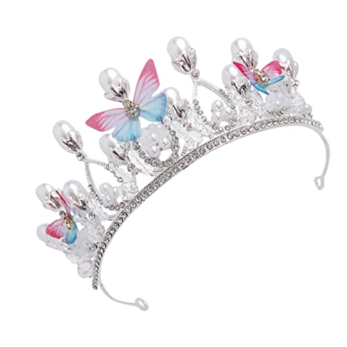 HEATSHAKING 1Stück Mädchenkrone Haarreif Eleganter Prinzessinnen Kopfschmuck aus Hochwertigem Silber für Partys und Besondere Anlässe Leicht und Bequem zu Perfektes Haaraccessoire von HEATSHAKING