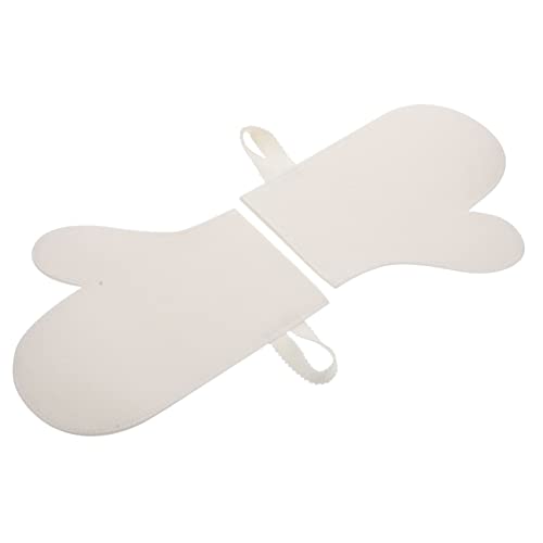 HEATSHAKING 2 Stück Peelinghandschuhe für Sauna Verdickte Badeschrubber aus Filz Hautschonende Körperpflege Tragbare Duschbadhandschuhe für Männer Effektives Peeling und Massage von HEATSHAKING