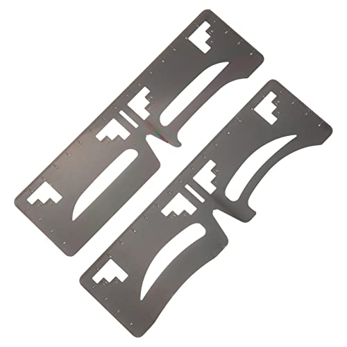 HEATSHAKING 2 Stück Teiliges Augenbrauenlineal mit Schablonen Flexible Brow Guide Ruler Symmetrische Augenbrauenform Präzises Augenbrauen Shaping Tool für Microblading und Makeup für Frauen von HEATSHAKING