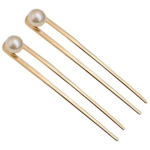 HEATSHAKING 2 Stück Teiliges Metall haargabel Perlen Langlebig und Elegant für Damen Stilvolle Hochsteckfrisuren bei Festen Alltag und Reisen Polierte Oberfläche Sicher und Robust HEATSHAKING 2 Stück Teiliges Metall haargabel Perlen Langlebig und Elegant für Damen Stilvolle Hochsteckfrisuren bei Festen Alltag und Reisen Polierte Oberfläche Sicher und Robust von HEATSHAKING