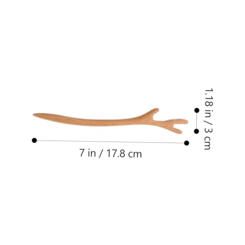 HEATSHAKING 2 Stück Vintage Chinesische Haarstäbchen aus Langlebigem Holz mit Geschnitztem Hirschgeweih Design Dekorative Haarnadel für Damen Klassisch und Komfortabel für Verschiedene von HEATSHAKING