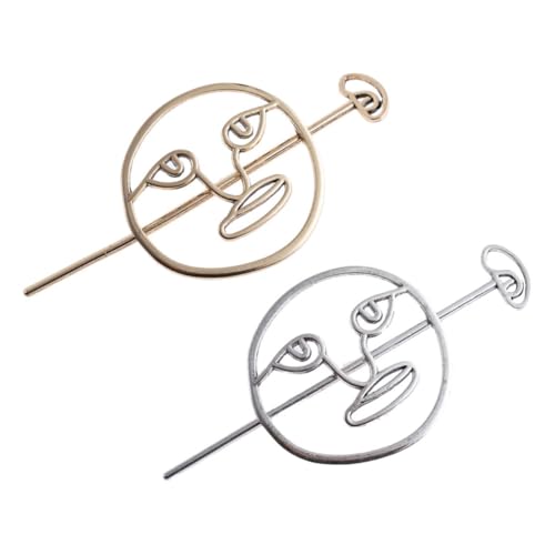 HEATSHAKING 2 Stück Vintage Haarschmuck Teiliges Kreative Ethno Haarspangen mit Lächelndem Hohlmuster Damen Haarschmuck für Besondere Anlässe und Alltag Modische Frauen Haar Accessoires in von HEATSHAKING