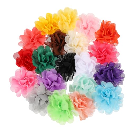 HEATSHAKING 20 Stück Teiliges Bunte Chiffon Blumen Haarspangen für Mädchen Weiche Künstliche Blumen Haarklammern Modischer Haarschmuck für Party Hochzeit Alltag und Fotoshootings von HEATSHAKING