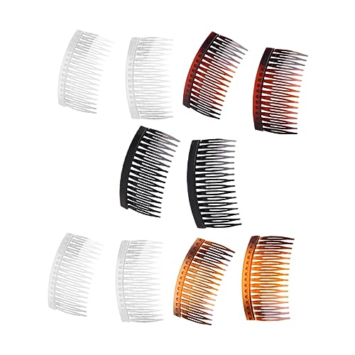 HEATSHAKING 20 Stück Teiliges Haarkämme für Damen Einsteckkämme Schwarz Kaffee Weiß Gelb und Rot Rutschfeste Bang Combs für Haarstyling Zufällige Farbe Zufällige Farbe von HEATSHAKING