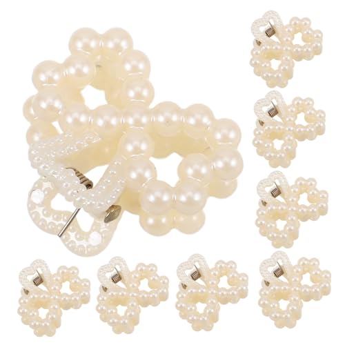 HEATSHAKING 20stücke Winzige Haarspangen Mit Kunstperlen Schleifenform Rutschfeste Krallenclips Für Frauen Und Mädchen Haar-accessoires Für Alltag Oder Besondere Anlässe von HEATSHAKING