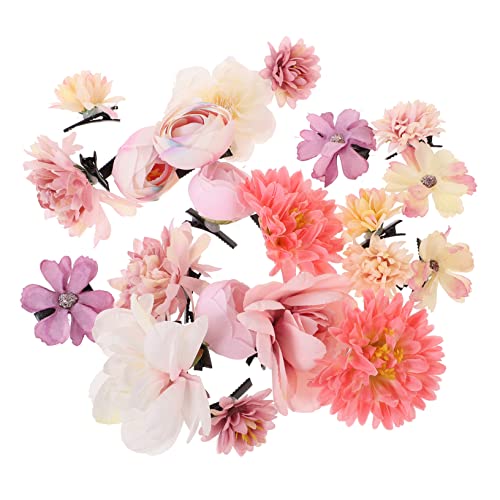 HEATSHAKING 21 Stück Teiliges Blumen Haarclip für Damen Blütenform mit Mehrlagigem Blütenblattdesign Stabile und Schonende Haarklammern für Alltag Hochzeit Party und Festliche Anlässe von HEATSHAKING