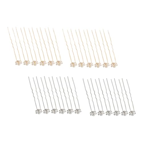 HEATSHAKING 24stücke Perlen Haarnadeln Mit Strass Für Braut Haarschmuck Haarnadeln Aus Perlenlegierung Für Hochzeit Tanz Party Haarspange Für Frauen von HEATSHAKING