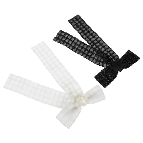 HEATSHAKING 2stücke Haarschleifen Für Damen Mit Blumenband Stoff-haarschmuck Haarspangen Mit Schleife Für Partys Und Geburtstage Sanft Zum Haar Und Stabiler Haltbarkeit von HEATSHAKING