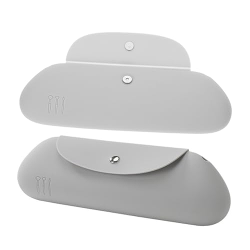 HEATSHAKING 2stücke Reisetasche Für Make-up-Pinsel Reiseetui Für Make-up-Pinsel Aus Silikon Aufbewahrungskoffer Für Kosmetikpinsel Organizer Für Gesichtspinsel Kosmetiktasche Mit von HEATSHAKING