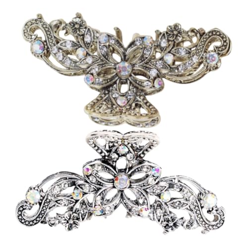 HEATSHAKING 2stücke Blumen-haarspangen Aus Legierung Für Damen Dekorative Spangen Mit Blumen-design Vintage Haar-accessoires Für Hochzeit Und Alltag von HEATSHAKING