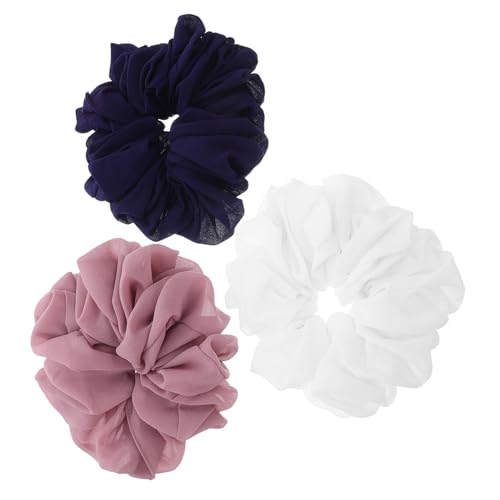 HEATSHAKING 3 Stück Elastische Haargummis aus Leichtem Chiffon Atmungsaktive Haarbänder für Frauen und Mädchen Vielseitig für Pferdeschwanz Dutt und Modische Frisuren Farblich Sortiert von HEATSHAKING